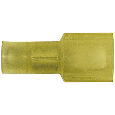 YELLOW 12-10 GAUGE FEMALE SPADES QUICK DISCONNECTS WIRE CONNECTORS  1//4/" 100